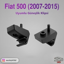 Fıat 500 2007 2015 Uyumlu Güneşlik Klipsi Güneşlik Klipsi