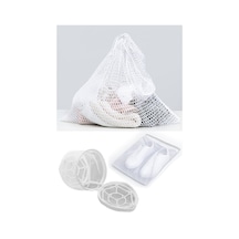 3lü Yıkama File Seti - Ayakkabı Filesi-plastik Aparatlı Sütyen Yıkama- Çamaşır Yıkama Filesi
