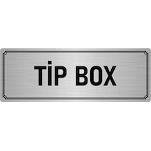 Metal Yönlendirme Levhası, Departman Kapı İsimliği Tip Box 7x20 cm Gümüş Renk