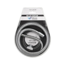 Proalet Lüks Duş Hortumu, 360 Derece Döner Spiral, Esnek, Paslanmaz Çelik, Vakumlu Ambalaj, Dayanıklı, Sızdırmaz, Banyo, Mutfak, Duş Seti Uyumlu, Yüksek Kalite Alaşım Çelik, 1,5 M + 20 Cm