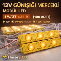 12v Günışığı 1 Watt Mercekli Modül Led 100 Adet Yüksek Verimli Led Günışığı