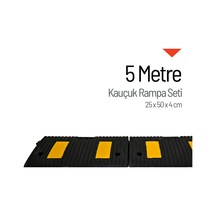 Kauçuk Rampa, Otopark Rampası, Kaldırım Rampası 25 X 50 X 4 Cm 5 Metre-3931