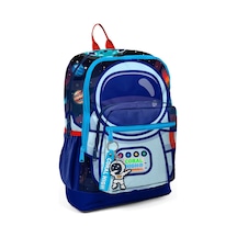 Coral High Kids Saks Mavi Astronot Desenli Dört Bölmeli Okul Sırt Çantası 23724