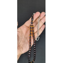 Anemore Collection Sürmeli Uçak Camı Tesbih Bordo-sarı Renk T-455