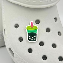 Crocs Terlik Süsü Ve Aksesuarı , Çanta Süsü Jibbitz Asitli İçeçek Bardağı 03 Görsel Logo Aksesuar Koyu Yeşil-açık Yeşil-neon Yeşil-fuşya
