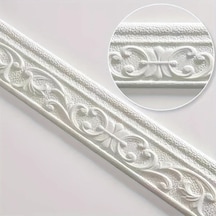 Elmpaly 1 Rulo 90,55 Inç Kendinden Yapışkanlı Dekoratif Kenar Şeridi, Köşe Koruma, Kapı Çerçeve Koruması, Beyaz