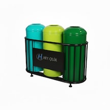 3 Lü Sıfır Atık Geri Dönüşüm Ünitesi Gd-010 Metal Atık Ayrıştırma Sistemi Hey Çelik