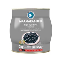 Marmarabirlik Doğal Salamura 231-260 KB L Siyah Zeytin Teneke 2 KG