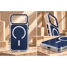 İphone 17/18 Pro Max Şeffaf Magsafe İle Uyumlu Kılıf,lacivert Tasarım