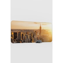 New York Amerika V2 90x40 Xxl Gaming Kauçuk Kaymaz Taban Mouse Pad Fare Altlığı