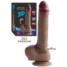 Erofoni Özel Seri 3d Premium 21 Cm Çift Katmanlı Ultra Hissiyat Realistik Damarlı Vantuzlu Dildo Penis