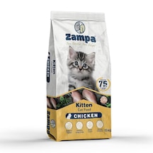 Zampa Tam ve Dengeli Tavuk Etli Yavru Kediler İçin Kuru Mama 15 KG
