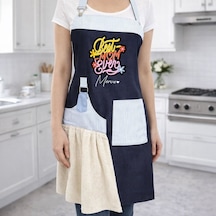 Bk Gift Kişiye Özel Anneler Günü Tasarımlı Pamuk Denim Havlu Detaylı Mutfak Önlüğü -7, Anneye , Anneler Günü si Kobitmeyencom36581 Bk Gift Renkli