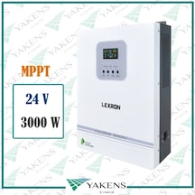 Lexron 3000W 3kW 24V 80A Mppt Şarjlı Tam Sinüs Akıllı İnverter