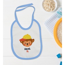 Bk Kids Havalı Ol Tasarımlı Mavi Bebek Mama Önlüğü Mavi