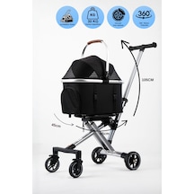 Kedi Köpek Arabası & Puseti Katlanabilir Evcil Hayvan Taşıma Arabası Pet Stroller 100