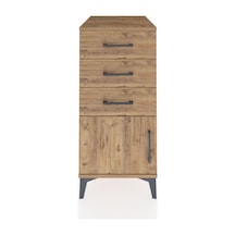 Kronos Komodin 3 Çekmeceli Tek Kapaklı 44x59x96 Çam-çam Çam