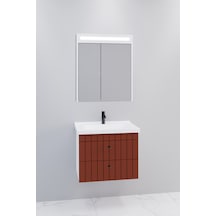 Petit 65 Cm Banyo Dolabı Npl Aynalı Kiremit - Boy Dolap Hariç Kiremit