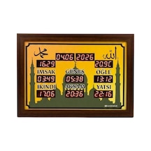 Ezan Okuyan Saat 33x23 Cm Kumandalı Yan Tasarım - Dmr-28 Gold 83876288