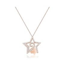 Diamond Line-Gülaylar - Pembe Altın 14 Ayar Kelebek Kolye N11.25005