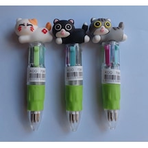 Taros Unıck Color Cats Kısa Çoklu Tükenmez Kalem Çok Renkli