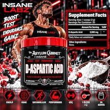 Insane Labz Asylum Cabinet D-aspartic Acid Test Boost 30 Servis - Daa Takviyesi Aromasız