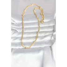Cm 14k Gold Renk Topçuk Model 60 Cm Kadın Kolye - Tj-bko10992 Çok renkli