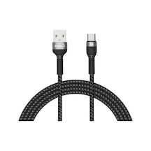 Zore Shira Serisi Type-C Usb Kablo 2 Metre-Siyah