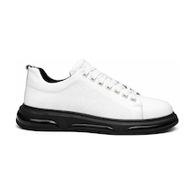 Bambi Beyaz Hakiki Deri Erkek Sneaker E01080257903