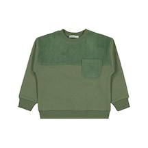 Civil Boys Peluş Garnili 2-5 Yaş Sweatshirt - Haki