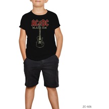 Ac Dc Black Ice Guitar Siyah Çocuk Tişört