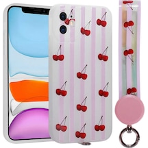 Butam Bilişim Apple iPhone 11 Uyumlu Desenli El Askılı İpli Arte Silikon Kılıf-no9 NO9