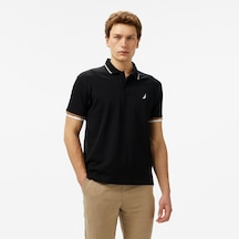 Nautica Erkek Siyah Classic Fit Polo Düz K55335t Siyah