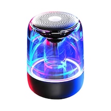 C7 Siyah Bluetooth Hoparlör: Taşınabilir Subwoofer, Renkli Led Işıkları, Bt 5.0, 1000mah Batarya, Tf Kart Desteği, 12 Saat Çalma Süresi