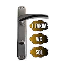 Serçe Bravo Krom İç Kapı Kolu Tuvalet Wc Ve Banyo Kapısı Kolu Aynalı Bir Kapılık Wc Sol 1 Takım