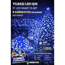 Yılbaşı Led Işık İp Led Mavi 15 Mt 8 Anımasyon Eklenemez Mavi