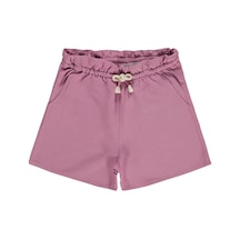 Civil Girls Beli Lastikli Cepli 10-13 Yaş Şort - Pembe Gülkurusu