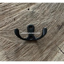 Dmr Mat Siyah İkili Mini Askı İnce Çiftli Bardak Askı Vestiyer Takı Askısı 49 27mm 6lı