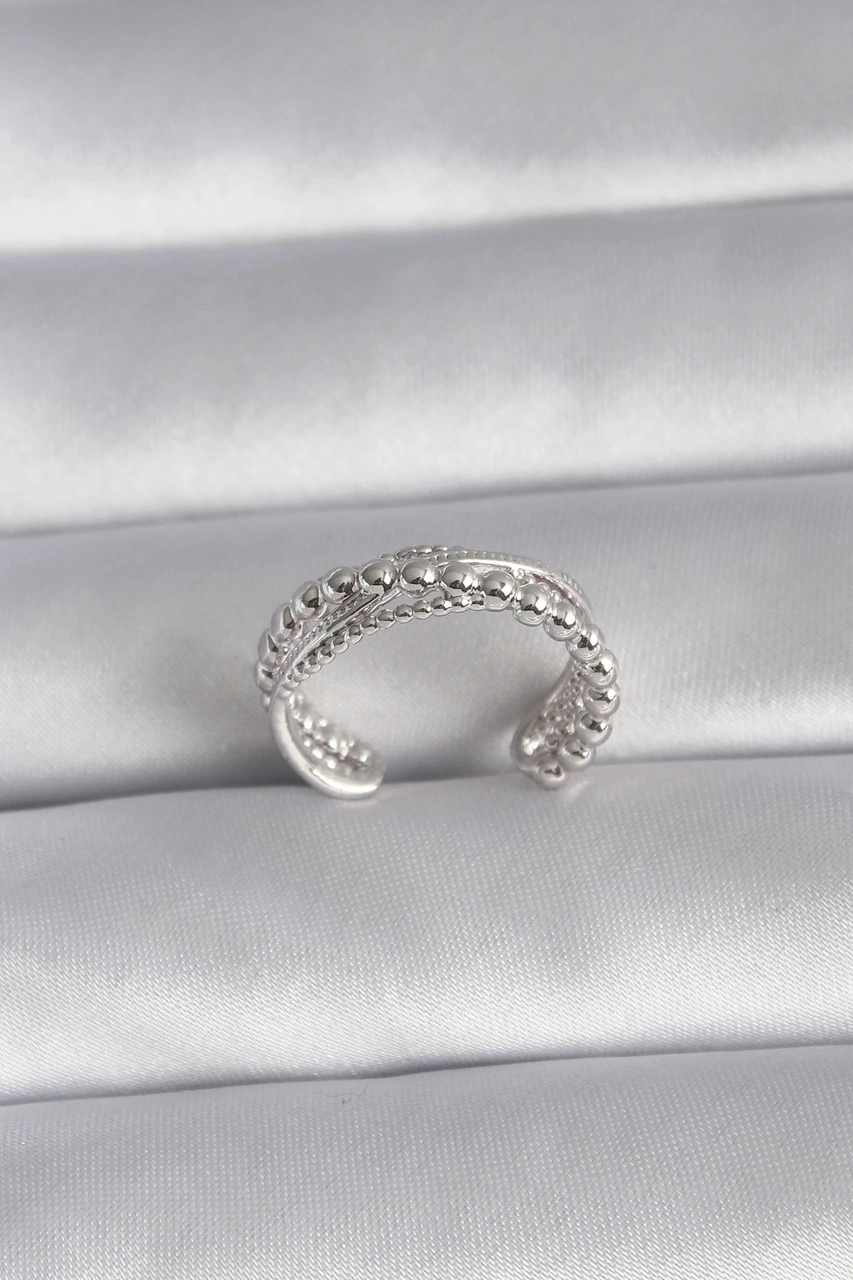 Dodes Pirinç Gümüş Renk Kadın Yüzük Tg27byk3030 Çok Renkli