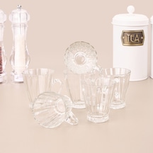 Glasss In Love 6'lı Cam Kupa - Şeffaf - 180 Ml Renkli