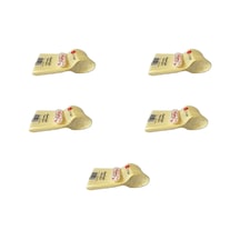 Plastik Krem Renk Kaşık - Parti Davet Piknik Çorba Yemek Kaşığı - 18 Cm. - 25 Adetlik 5 Paket Bej