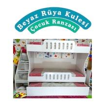 Mdf Beyaz Rüya Kulesi Çocuk Ranzası