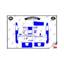 Fiat Ducato 2007- 2020 Full Torpido Konsol Trim Göğüs Maun Kaplama Set 34 Parça Mavi