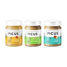 Picus Yer Fıstığı Ezmesi 300 G + Fındık Ezmesi 195 G + Tahin 285 G