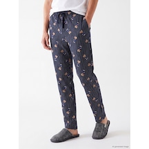 Lc Waikiki Lc Waıkıkı Lacivert Regular Fit Baskılı Erkek Pijama Altı