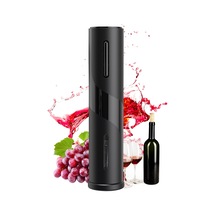 Xiyyadms "şarap Açacağı 4'lü Set: Usb Şarjlı Otomatik Şişe Açacağı, Dekantör, Vakumlu Tıpa Ve Folyo Kesici - Hediye" Siyah