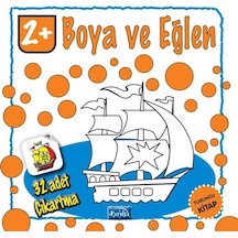 Boya ve Eğlen - Turuncu Kitap - 32 Adet Çıkartma- Parıltı Yayınları