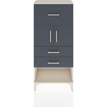 Hyperion Dolap 2 Raflı 3 Çekmeceli 2 Kapaklı 60x44x134 Aytaşı-antrasit Aytası
