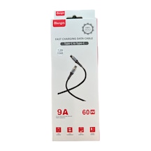 Atongm Type-c To Type-c Şeffaf Kablo 9a/60w Hızlı Şarj Kablosu Örgülü