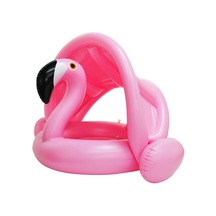 Çocuk Yüzme Simidi Yüzme Teknesi Şişme Koltuk Halkası pembe Flamingo